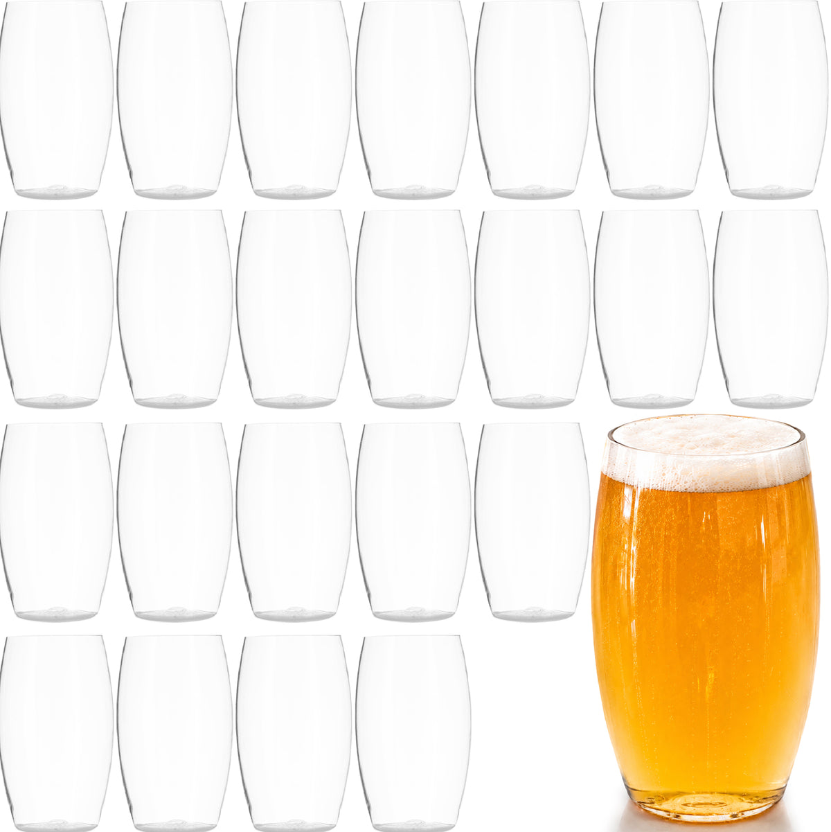 Catering 24 Pack of Tritan shatterproof 425ml Beer Schooners