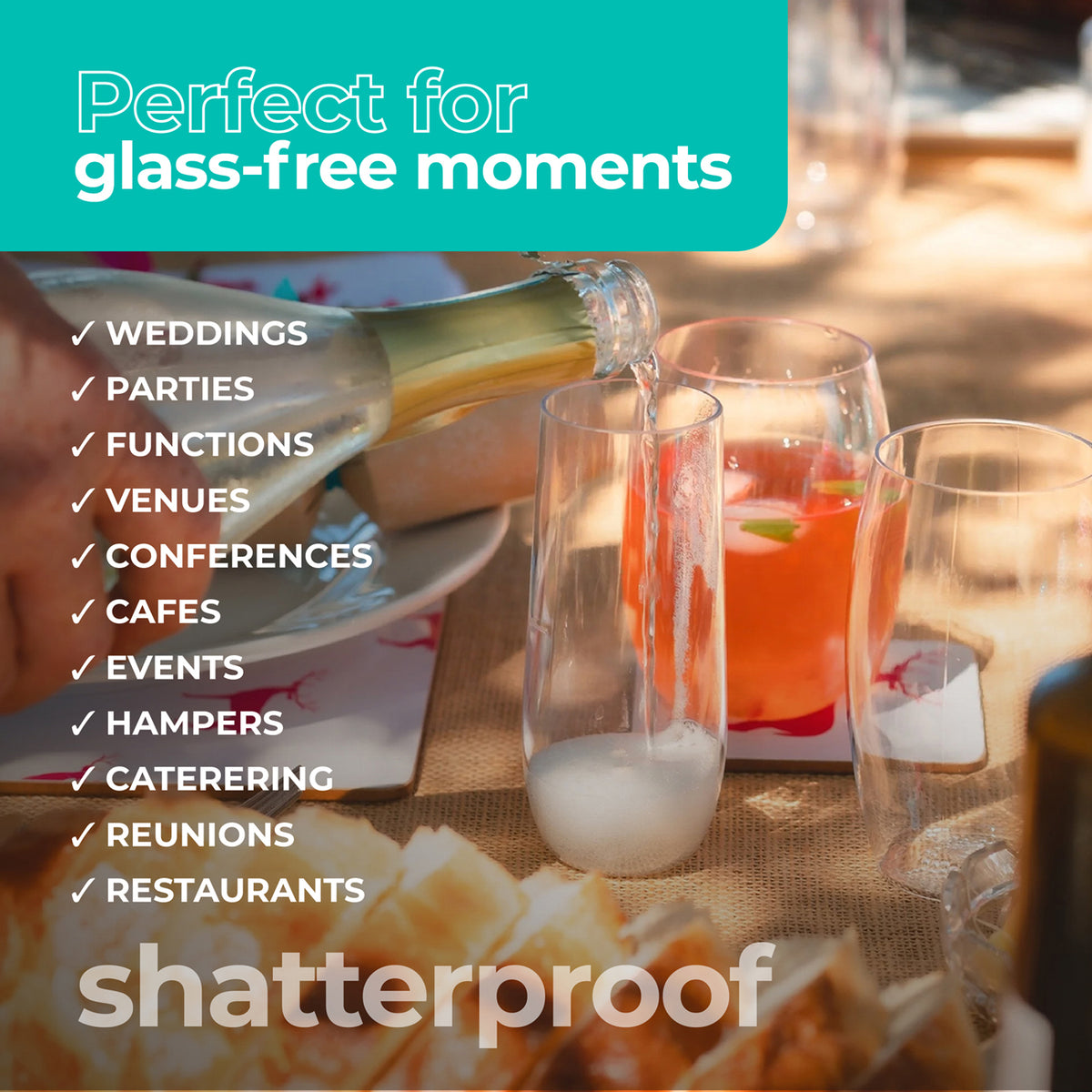 Catering Pack 24 x Champagne Flutes