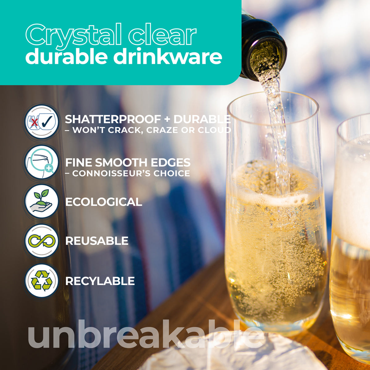 Catering Pack 24 x Champagne Flutes