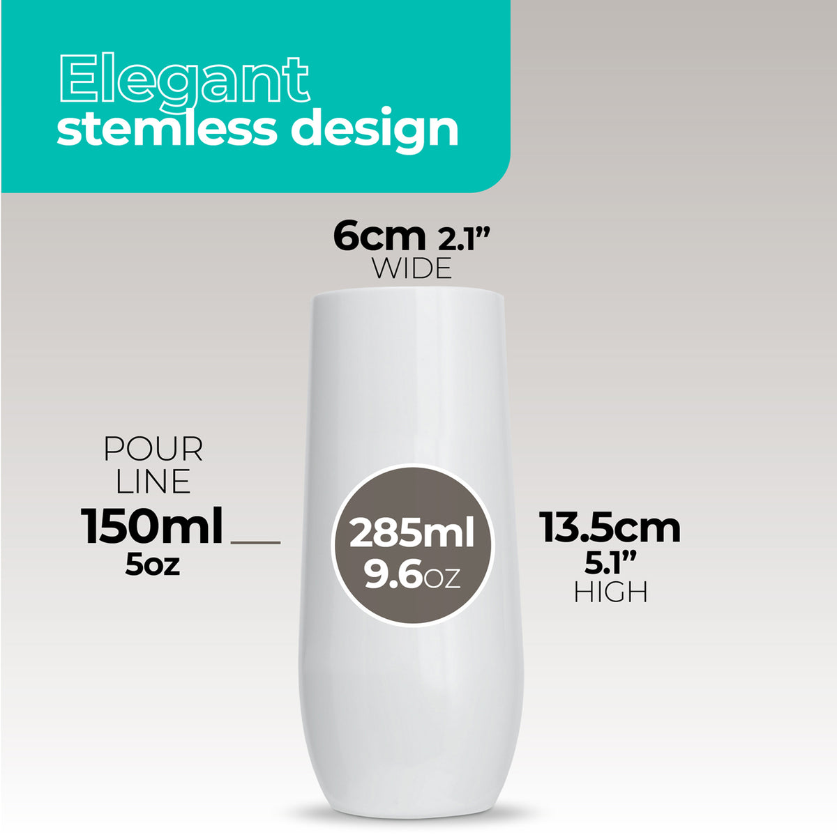 Bulk Pack 135 x All-White Champagne Flutes