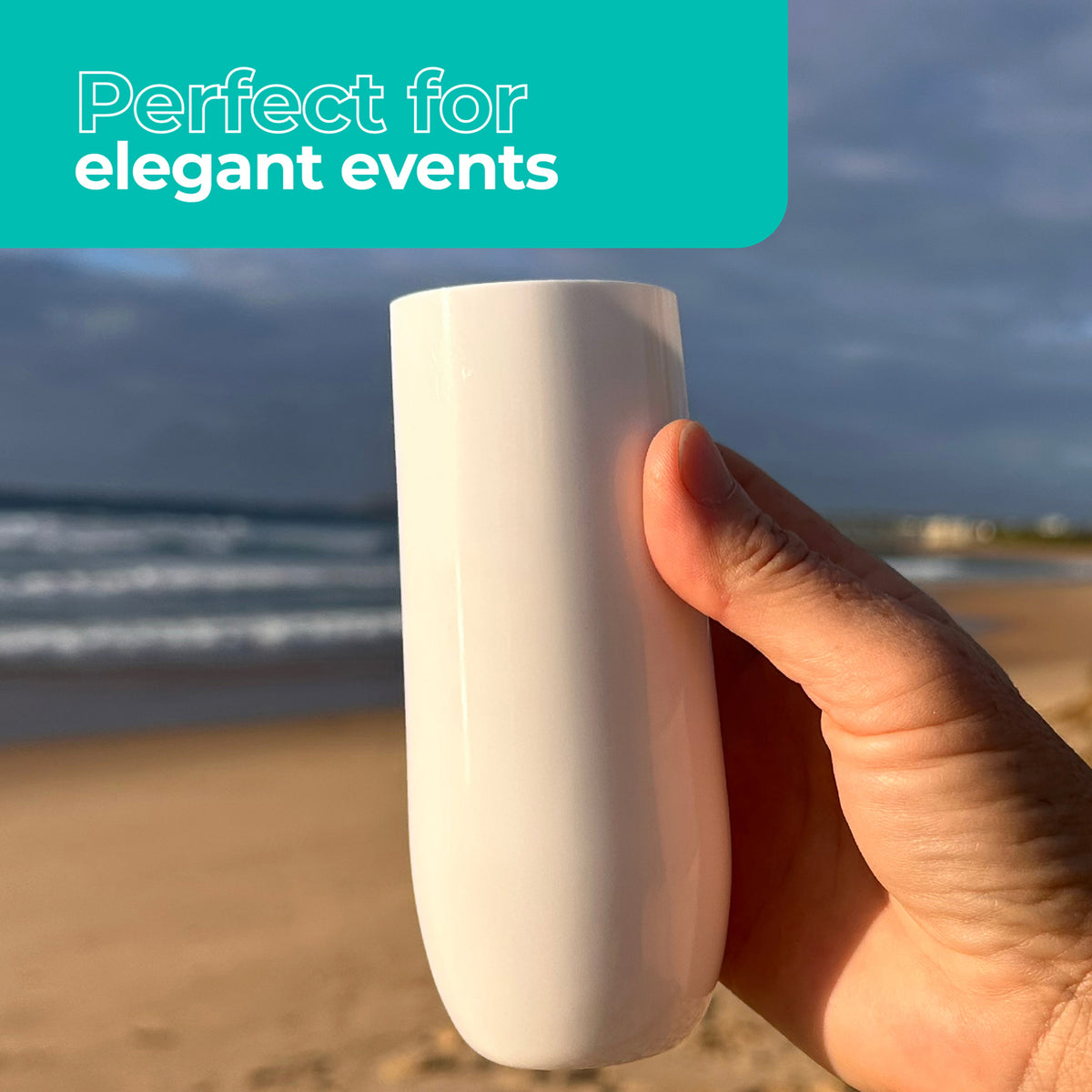 Bulk Pack 135 x All-White Champagne Flutes