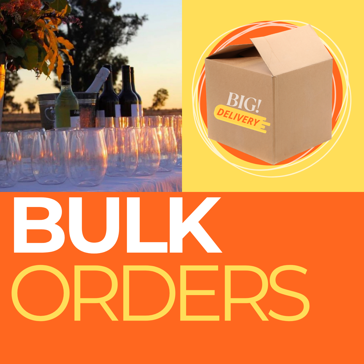 bulk orders and custom printing available for unbreakable cups - drinkware for Festivals Events  Distilleries Breweries Cellar Door Tastings