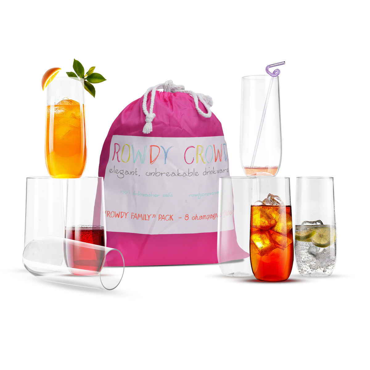 Rowdy Family Champagne Pack, 8 Pieces, 285ml